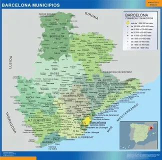 Mapa Municipios Barcelona
