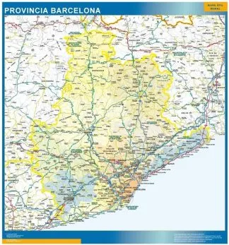 Mapa Barcelona Provincia Comarcas