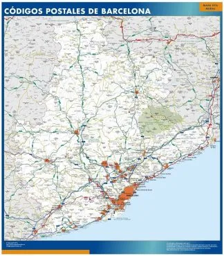 Mapa Barcelona provincia codigos postales