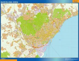 Mapa Barcelona area