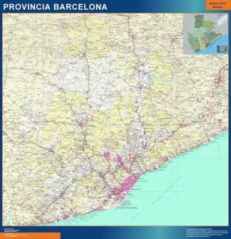 Mapa provincia Barcelona Relieve