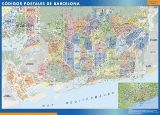 mapa codigos postales barcelona